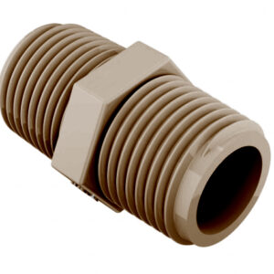 niple duplo PVC marrom